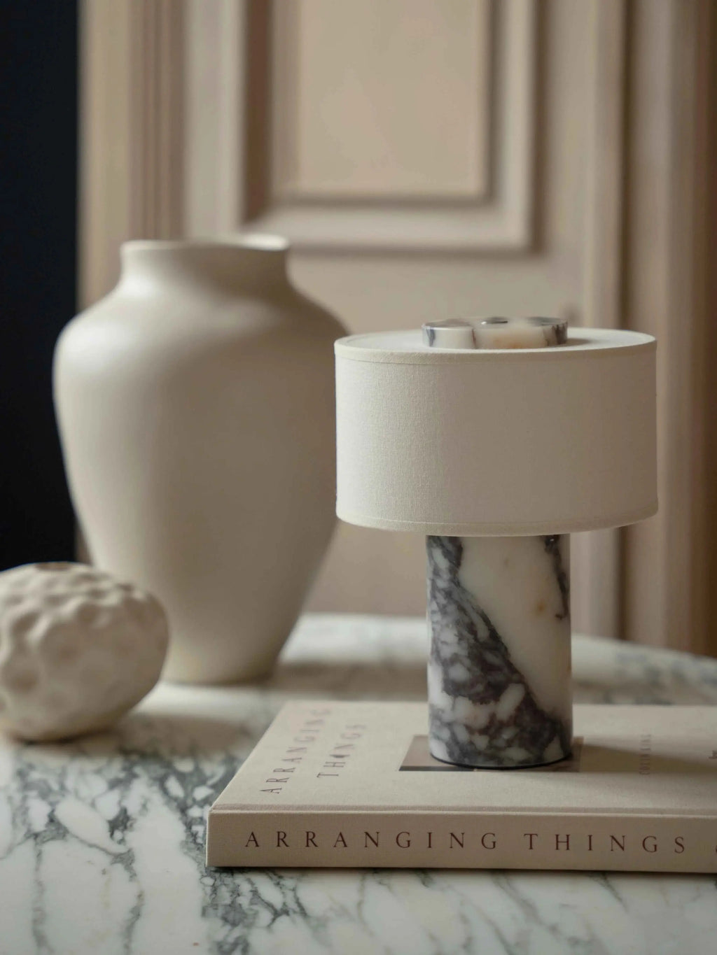 AurÃ­e Portable Lamp | Calacatta Viola Blossholm