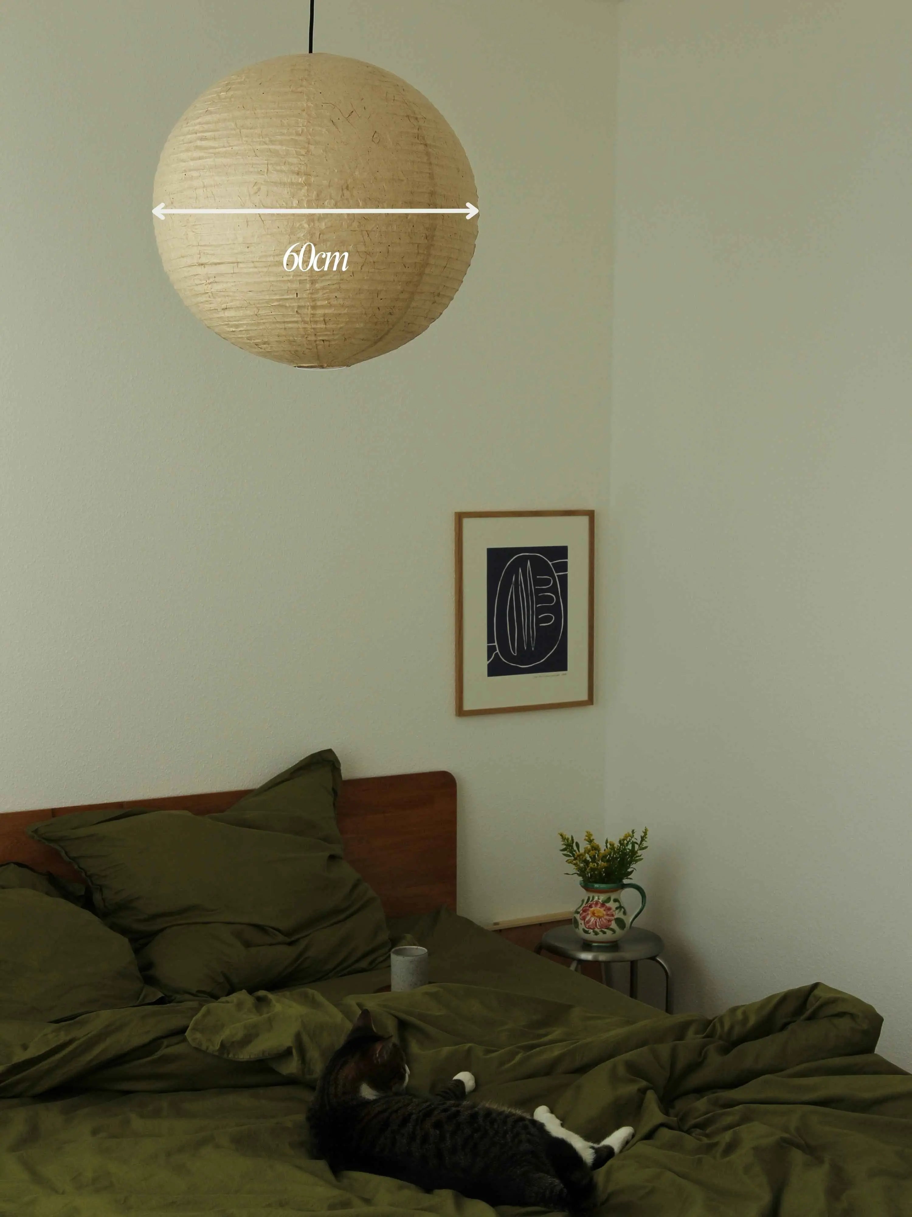 IKIN Pendant B1 | Natural Mulberry Paper | Round Shape - Multiple Sizes Blossholm