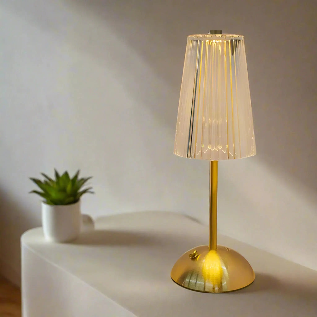LumiCrystal Rechargeable LED Table Lamp Baskoraa.com