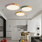 Scandinavian Wooden LED Ceiling Light Fixture â€“ Modern Flush Mount Design for Cozy Ambiance Lasson Living