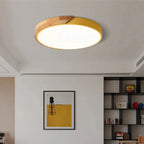 Scandinavian Wooden LED Ceiling Light Fixture â€“ Modern Flush Mount Design for Cozy Ambiance Lasson Living