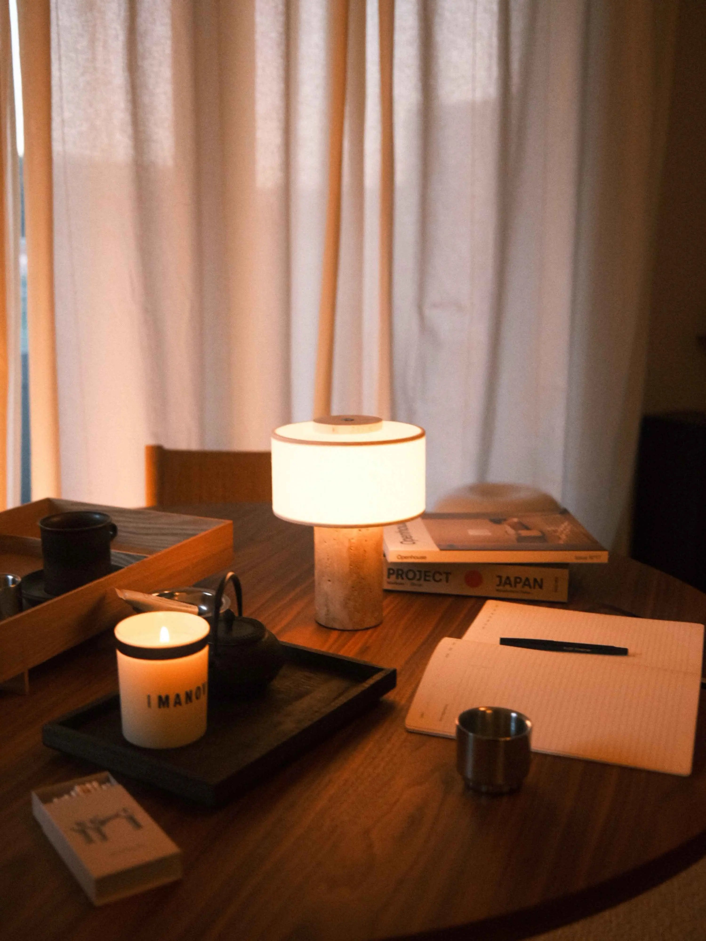 AurÃ­e Portable Lamp | Travertine Blossholm