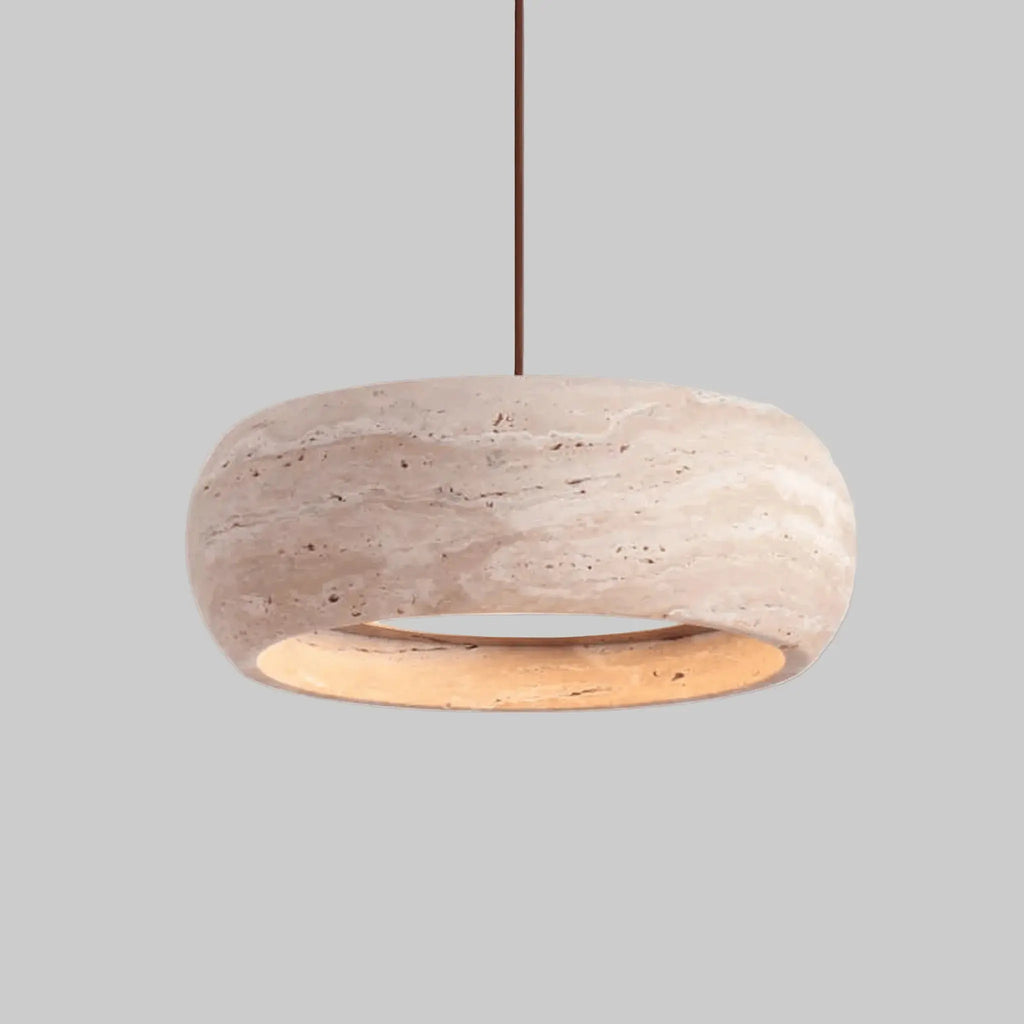 Ithaca Travertine LED Pendant Light Baskoraa.com