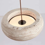 Ithaca Travertine LED Pendant Light Baskoraa.com