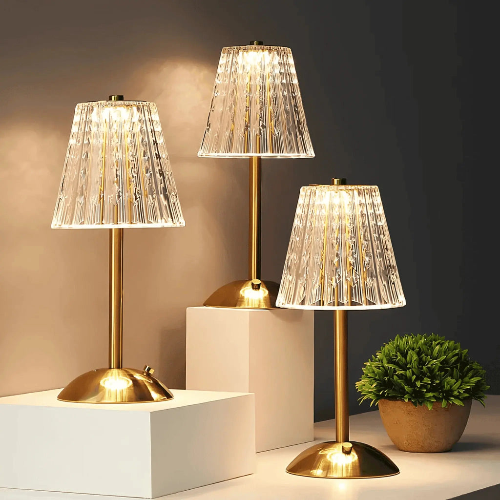 LumiCrystal Rechargeable LED Table Lamp Baskoraa.com
