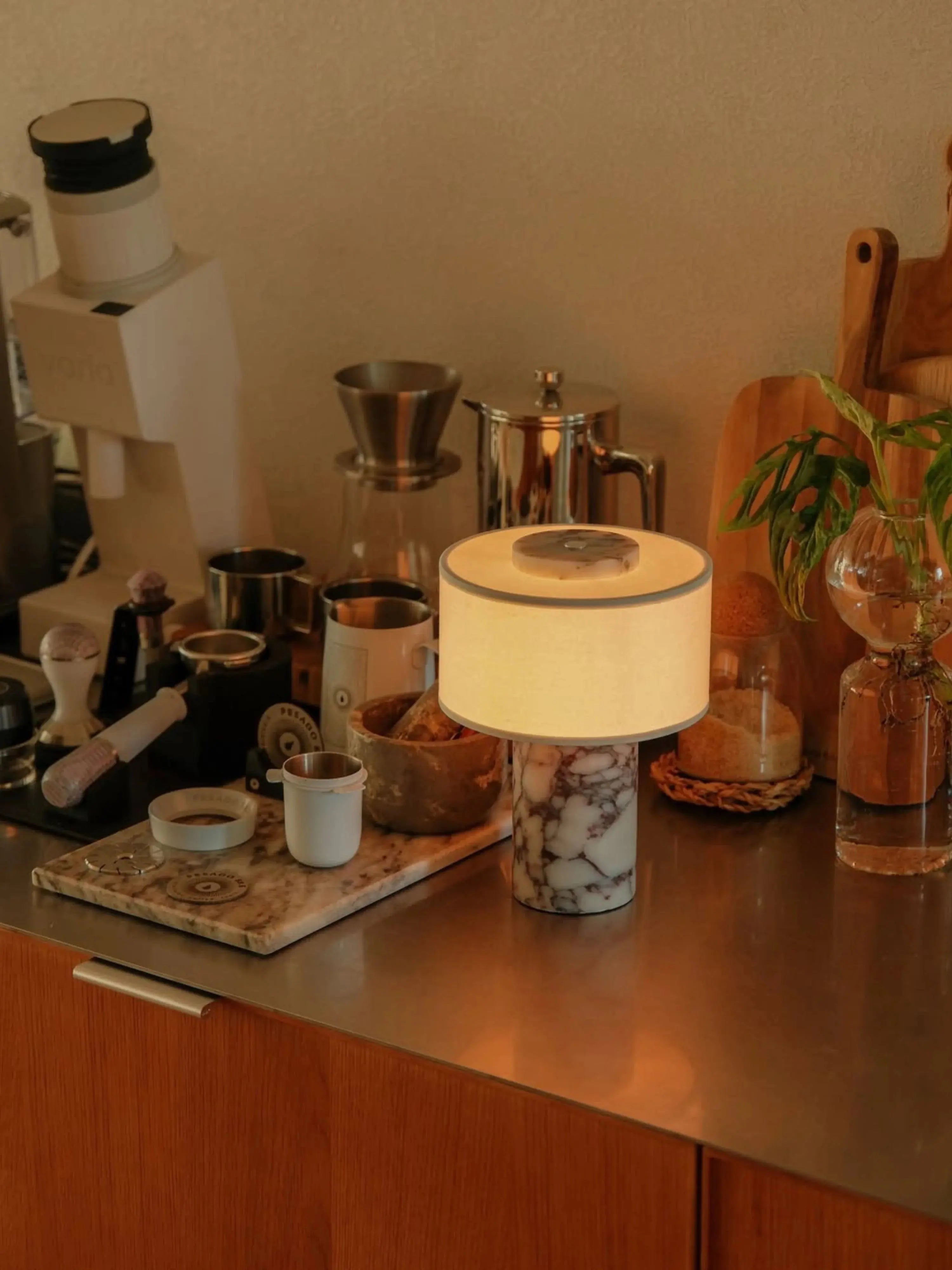 AurÃ­e Portable Lamp | Calacatta Viola Blossholm