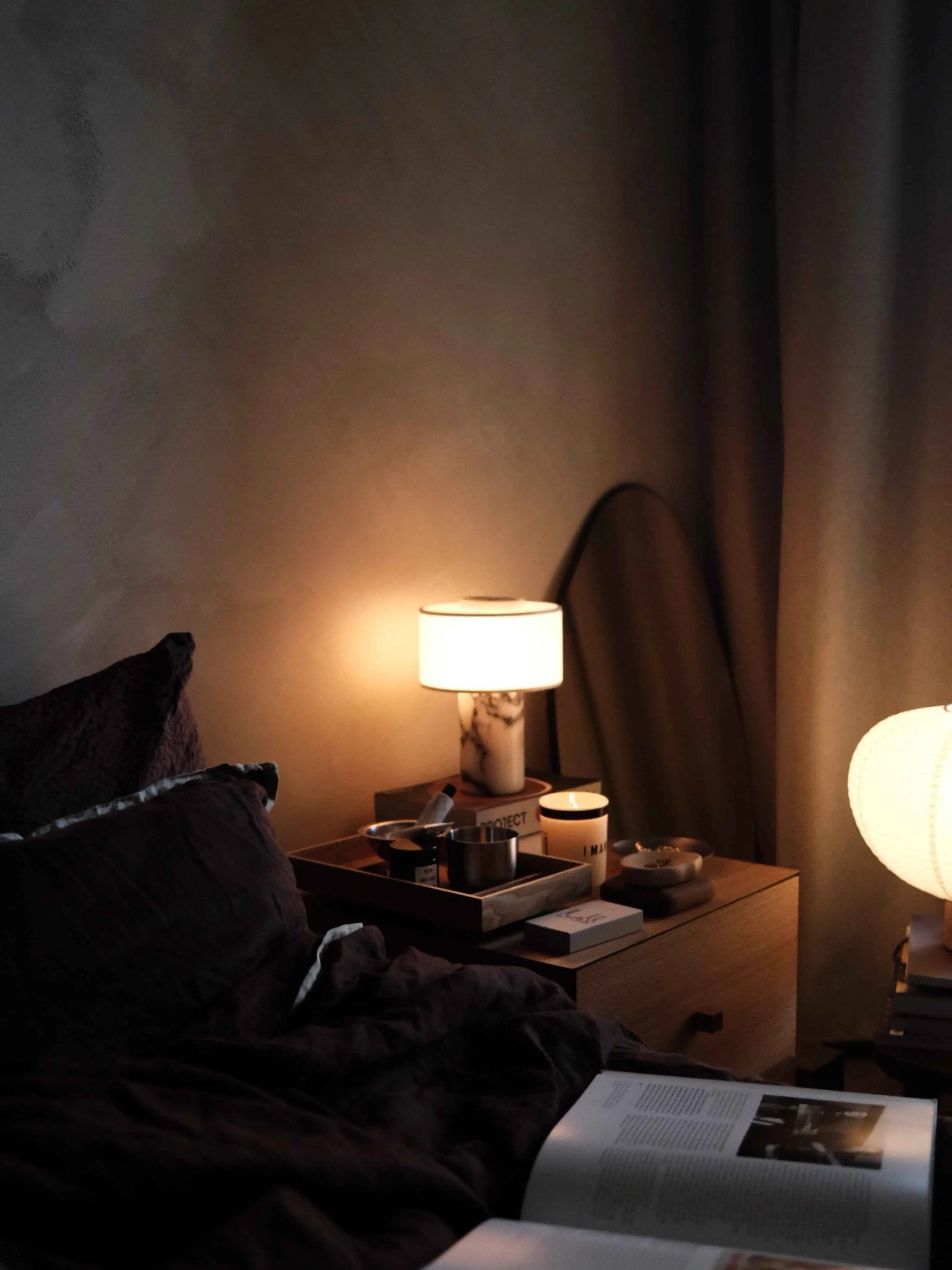 AurÃ­e Portable Lamp | Calacatta Viola Blossholm