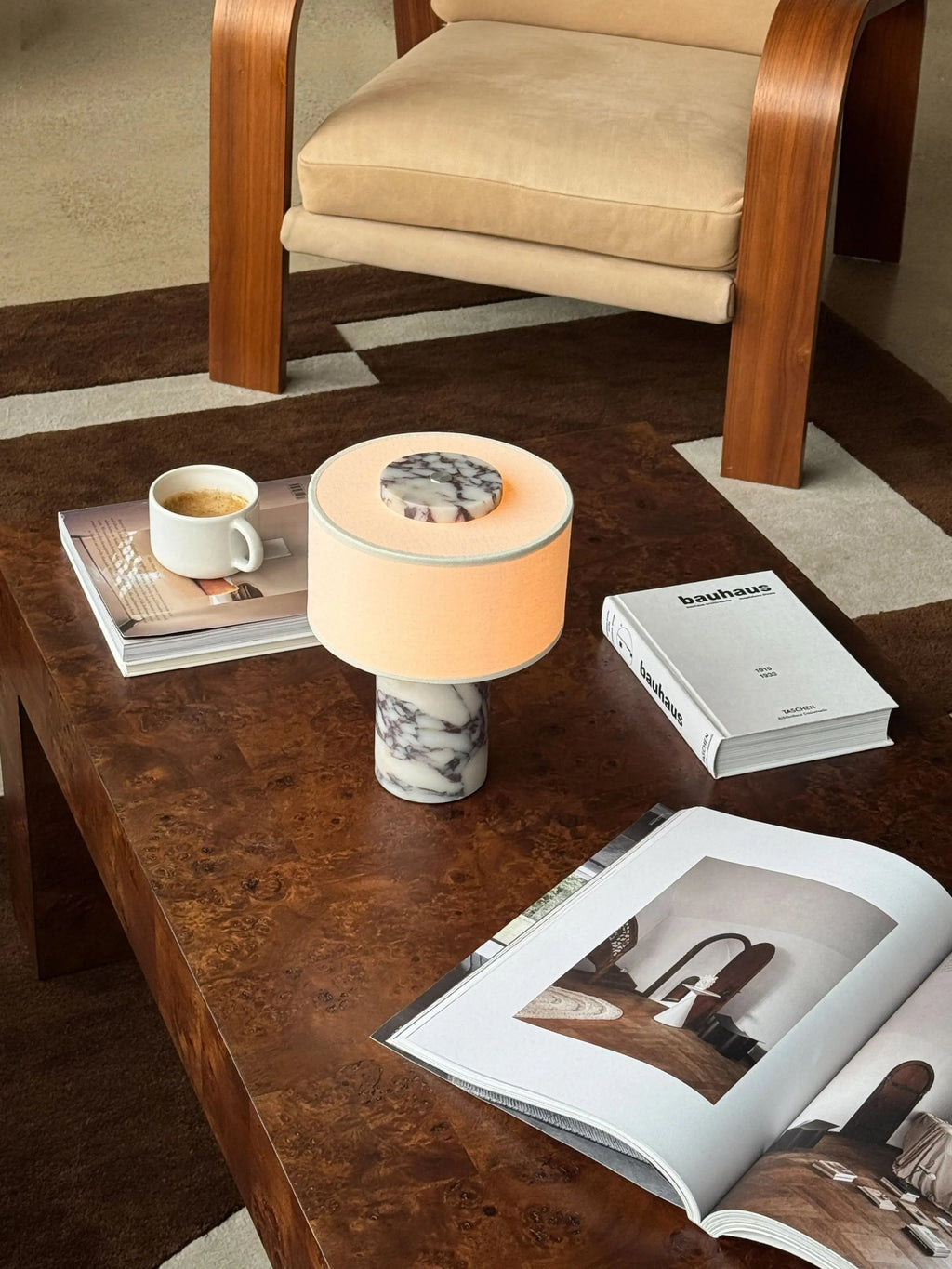 AurÃ­e Portable Lamp | Calacatta Viola Blossholm