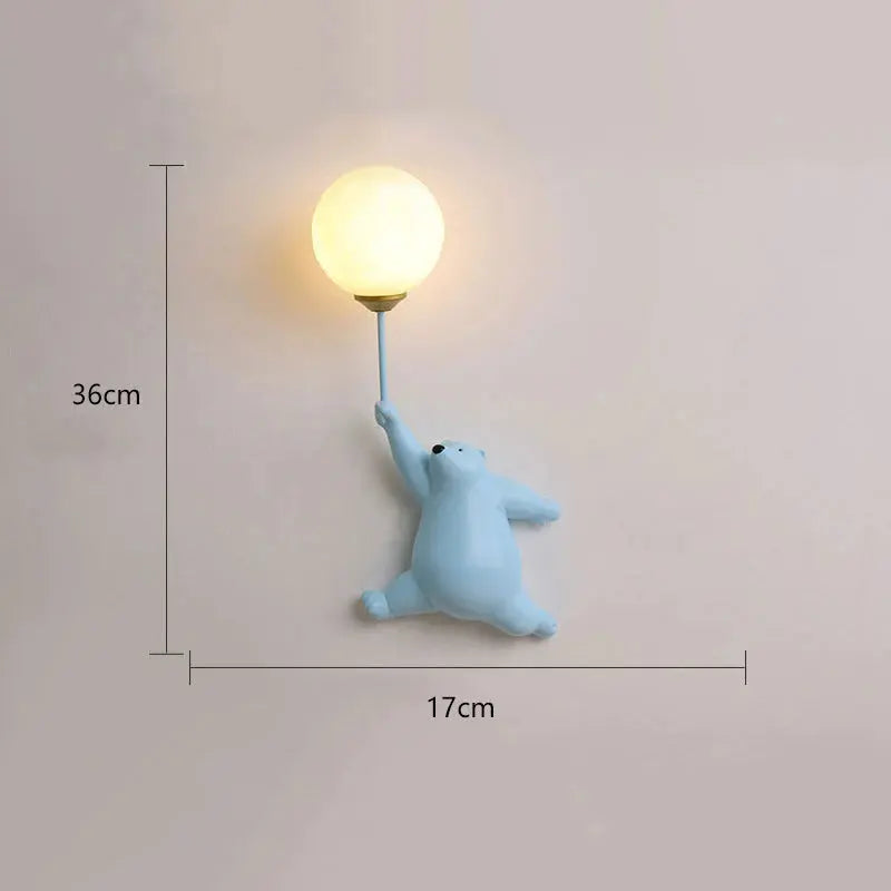 Bear Balloon Wall Reading Lamp Bear Balloon