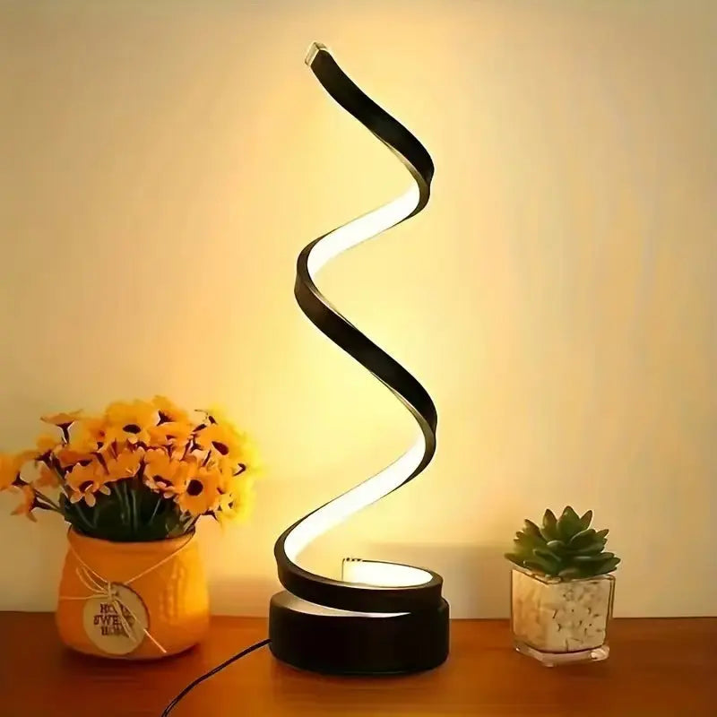 Modern USB Spiral LED Desk Lamp - Adjustable Flexible Lighting for Home Office & Study Michan Direct