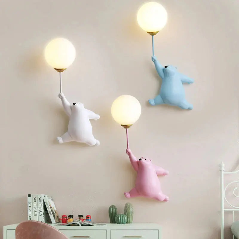 Bear Balloon Wall Reading Lamp Bear Balloon