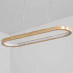 Veon Contemporary Oval Wooden Pendant Light Veon