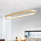 Veon Contemporary Oval Wooden Pendant Light Veon