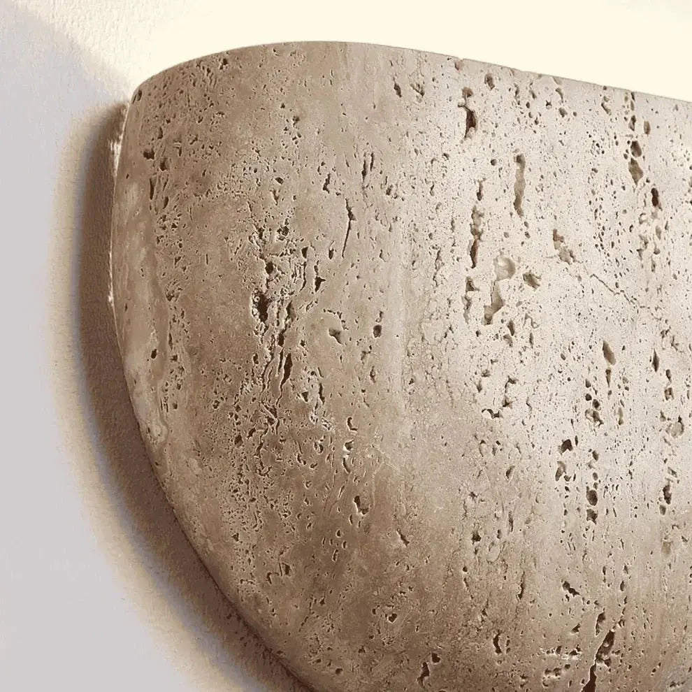 Minimalist Wabi-sabi Stone Wall Lamp TheOrivana