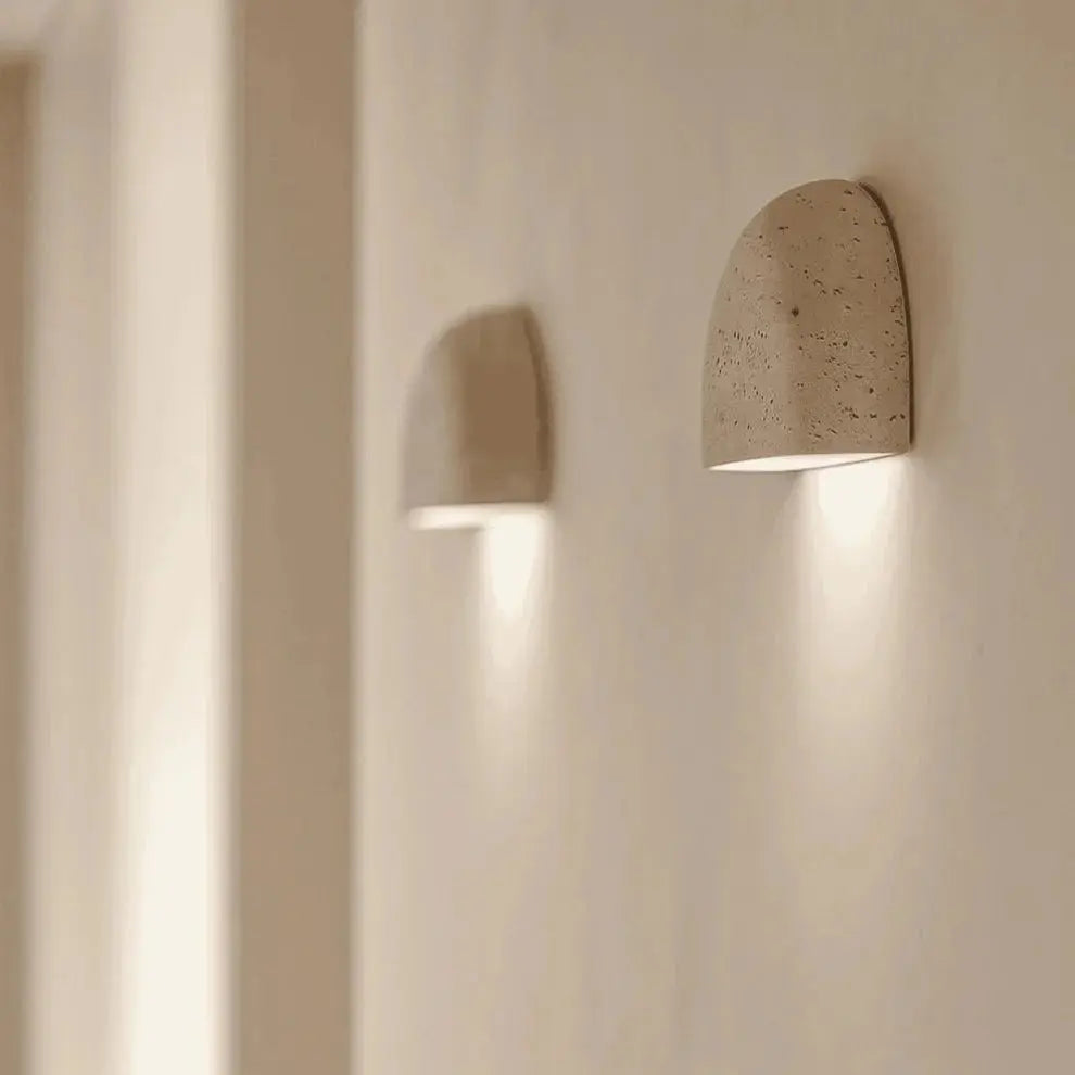 Minimalist Wabi-sabi Stone Wall Lamp TheOrivana