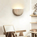 Minimalist Wabi-sabi Stone Wall Lamp TheOrivana