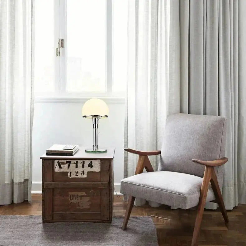 Modern Bauhaus Style Glass Table Lamp TheOrivana