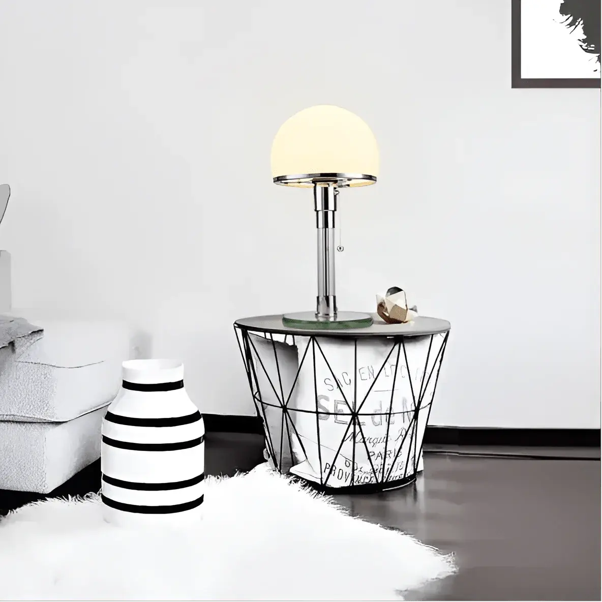 Modern Bauhaus Style Glass Table Lamp TheOrivana