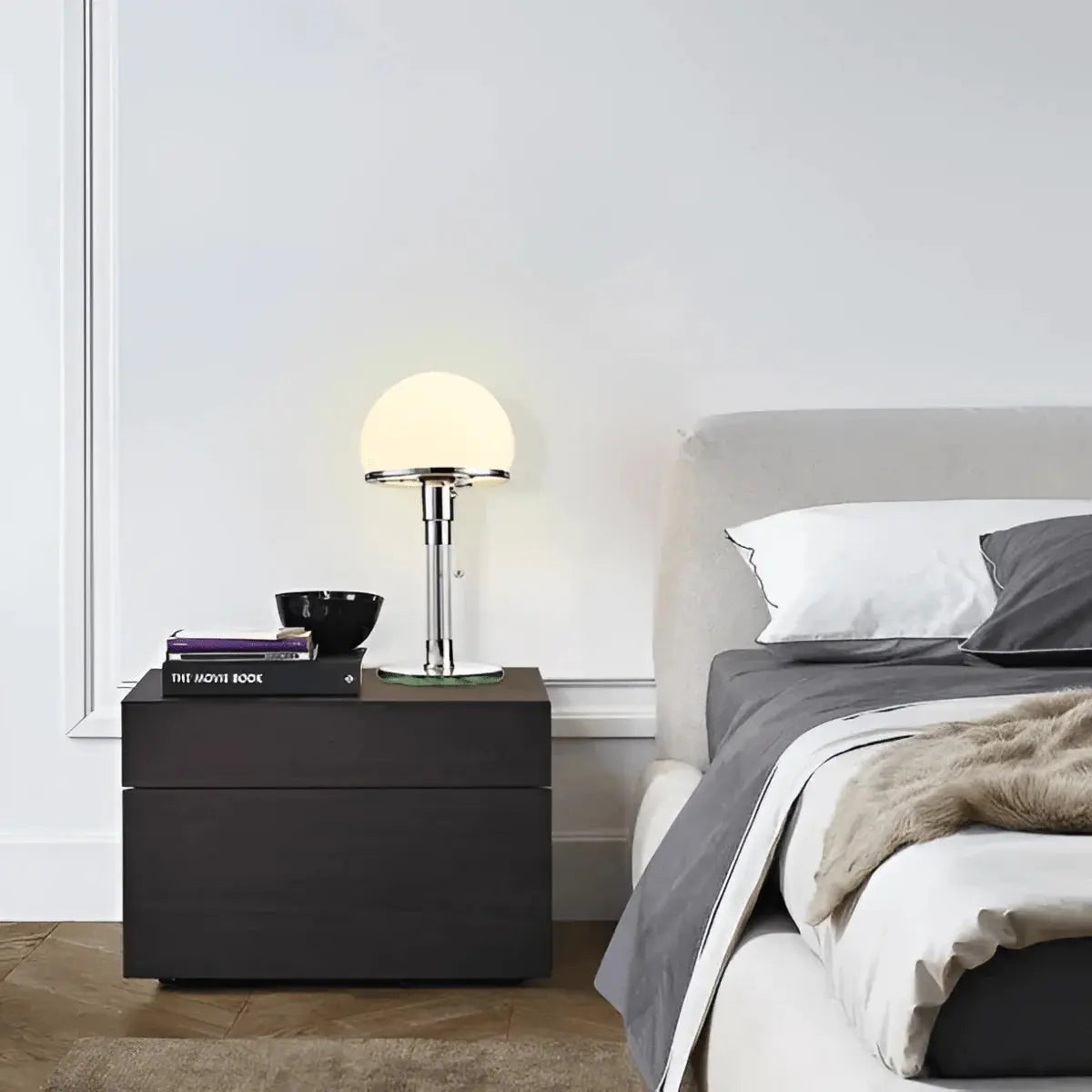 Modern Bauhaus Style Glass Table Lamp TheOrivana