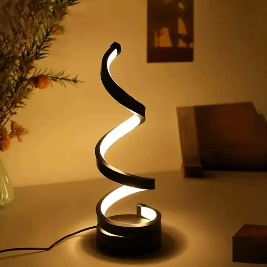 Modern Spiral LED Table Lamp TheOrivana