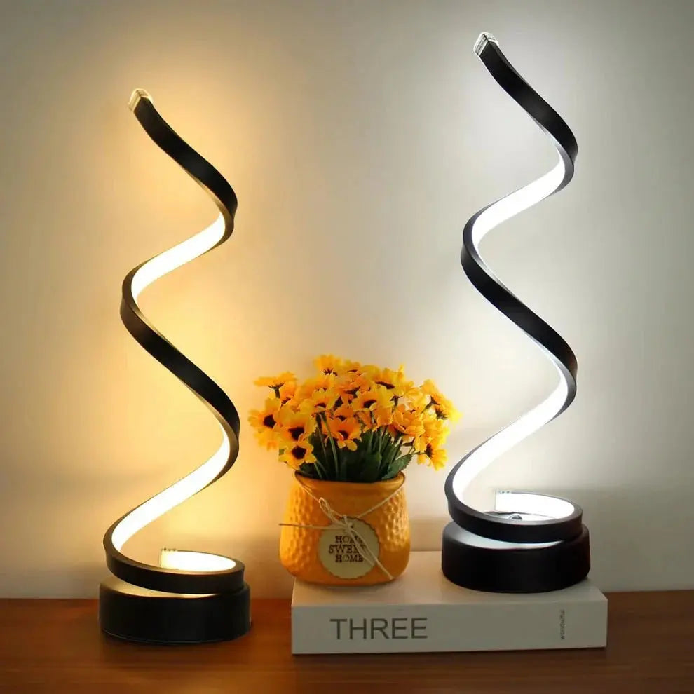 Modern Spiral LED Table Lamp TheOrivana