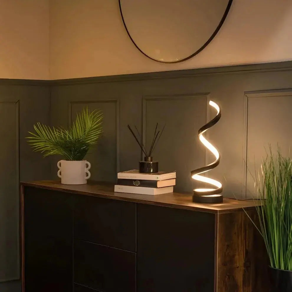 Modern Spiral LED Table Lamp TheOrivana