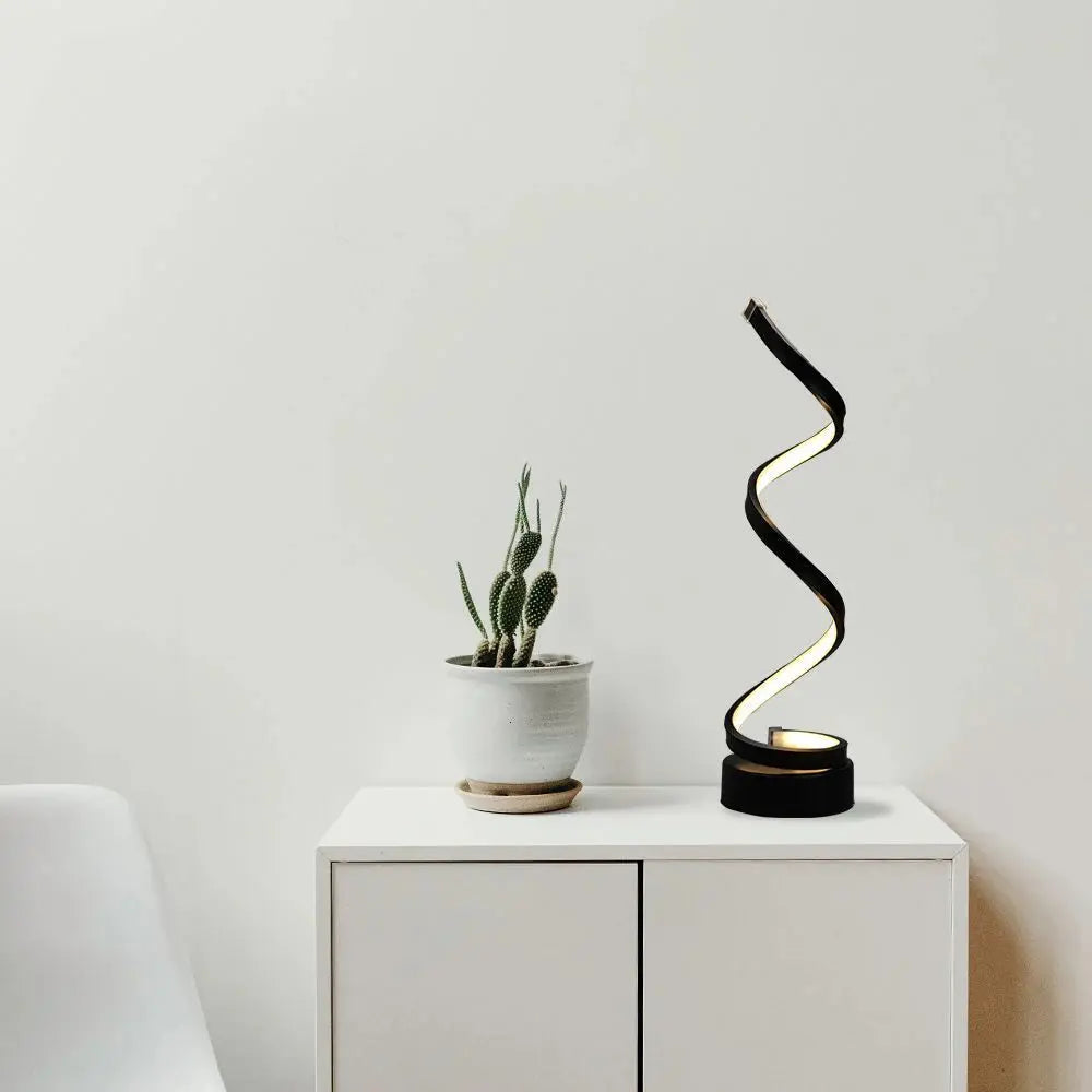 Modern Spiral LED Table Lamp TheOrivana