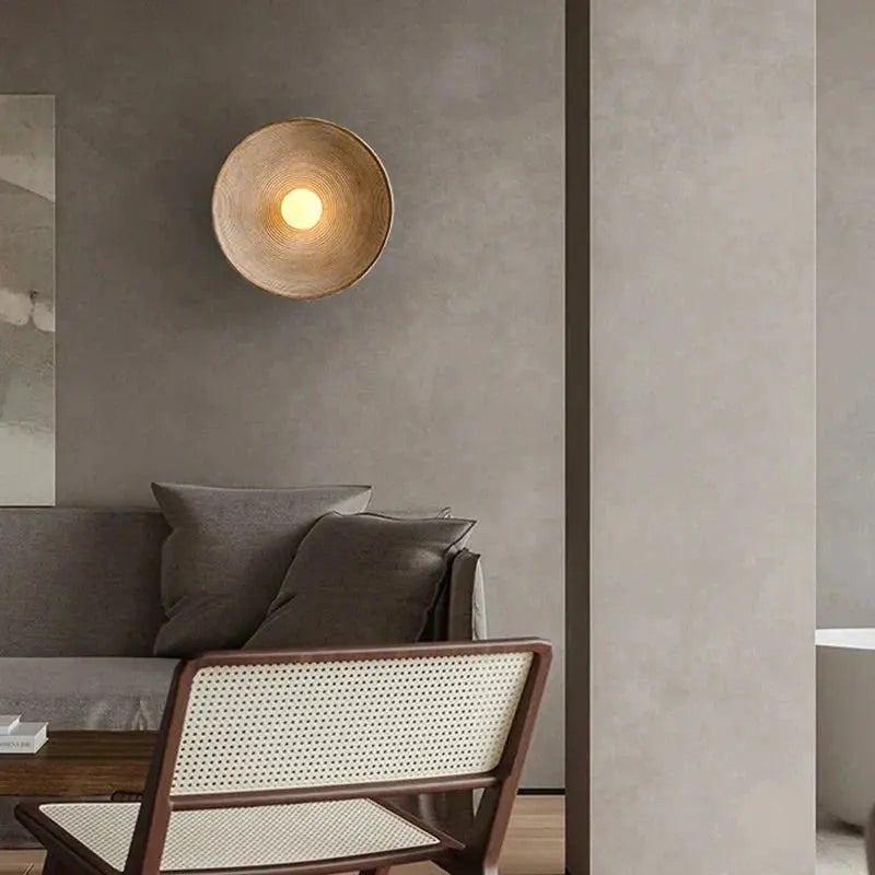 Nordic Creative Retro Round Wall Lamp TheOrivana